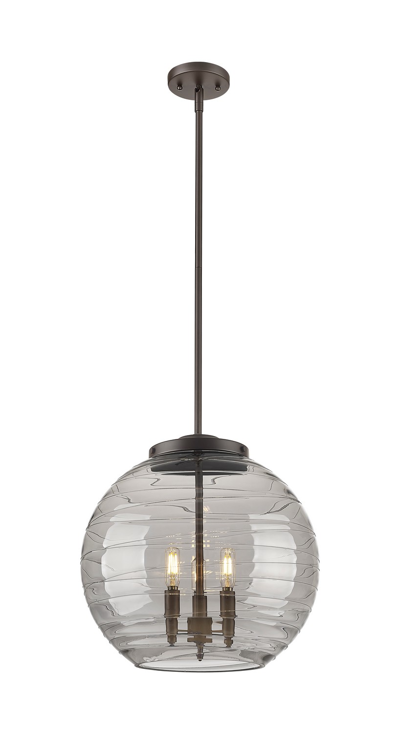 Three Light Pendant by Innovations - Essex Collection, Oil Rubbed Bronze Finish - 221-3S-OB-G1213-16SM
