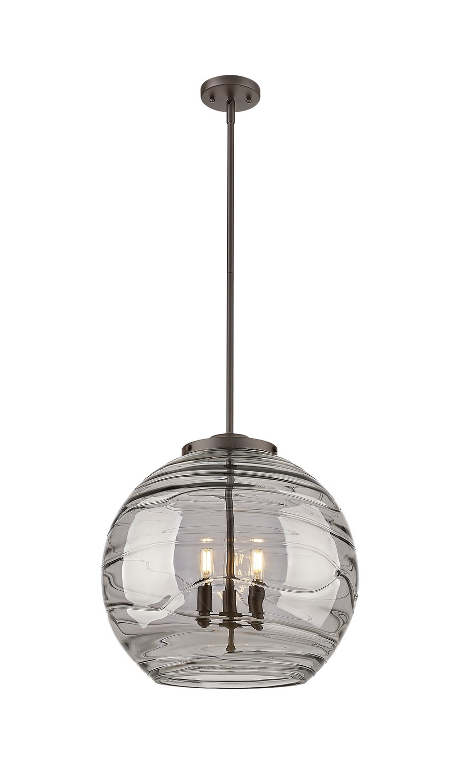 Three Light Pendant by Innovations - Essex Collection, Oil Rubbed Bronze Finish - 221-3S-OB-G1213-18SM