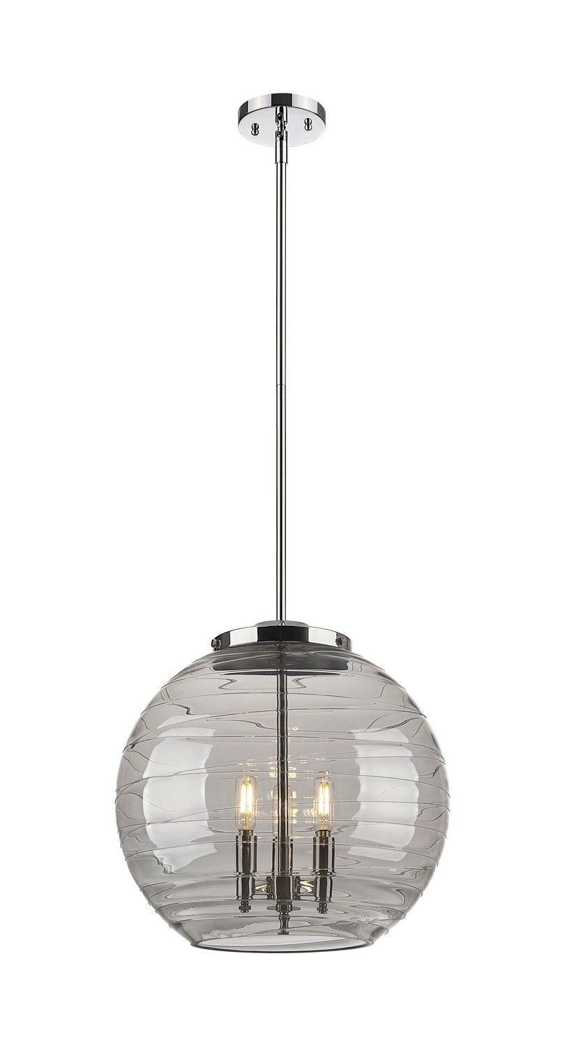 Three Light Pendant by Innovations - Essex Collection, Polished Chrome Finish - 221-3S-PC-G1213-16SM