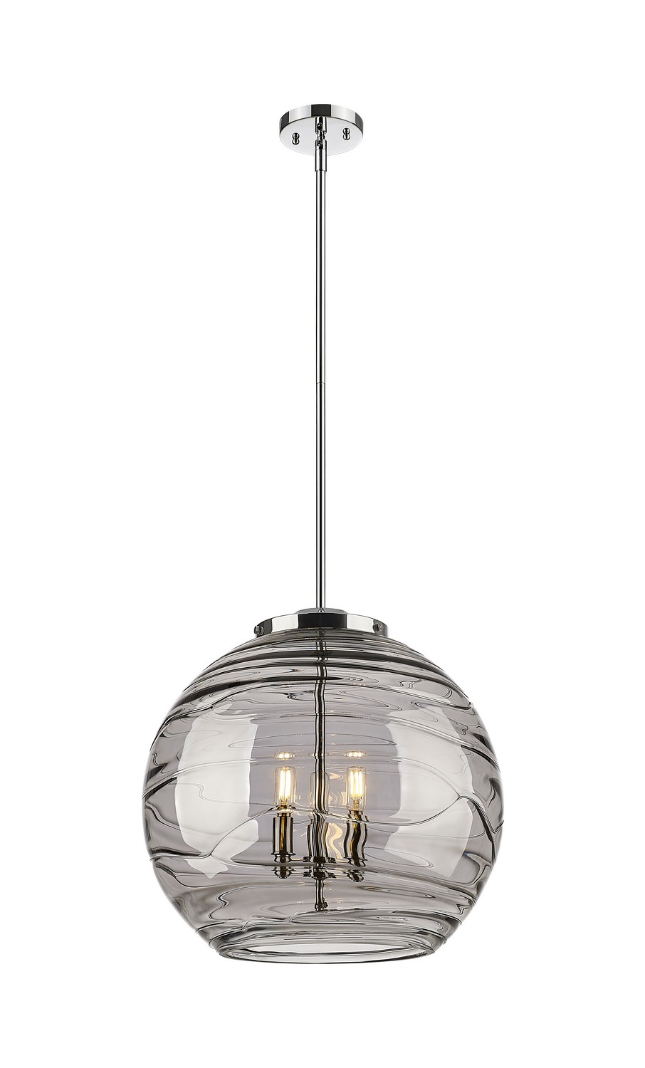 Three Light Pendant by Innovations - Essex Collection, Polished Chrome Finish - 221-3S-PC-G1213-18SM