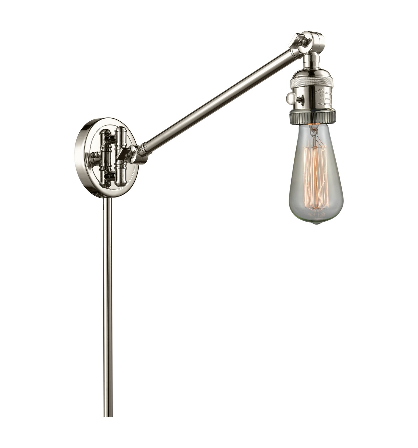 One Light Swing Arm by Innovations - Franklin Restoration Collection, Polished Nickel Finish - 237-PN