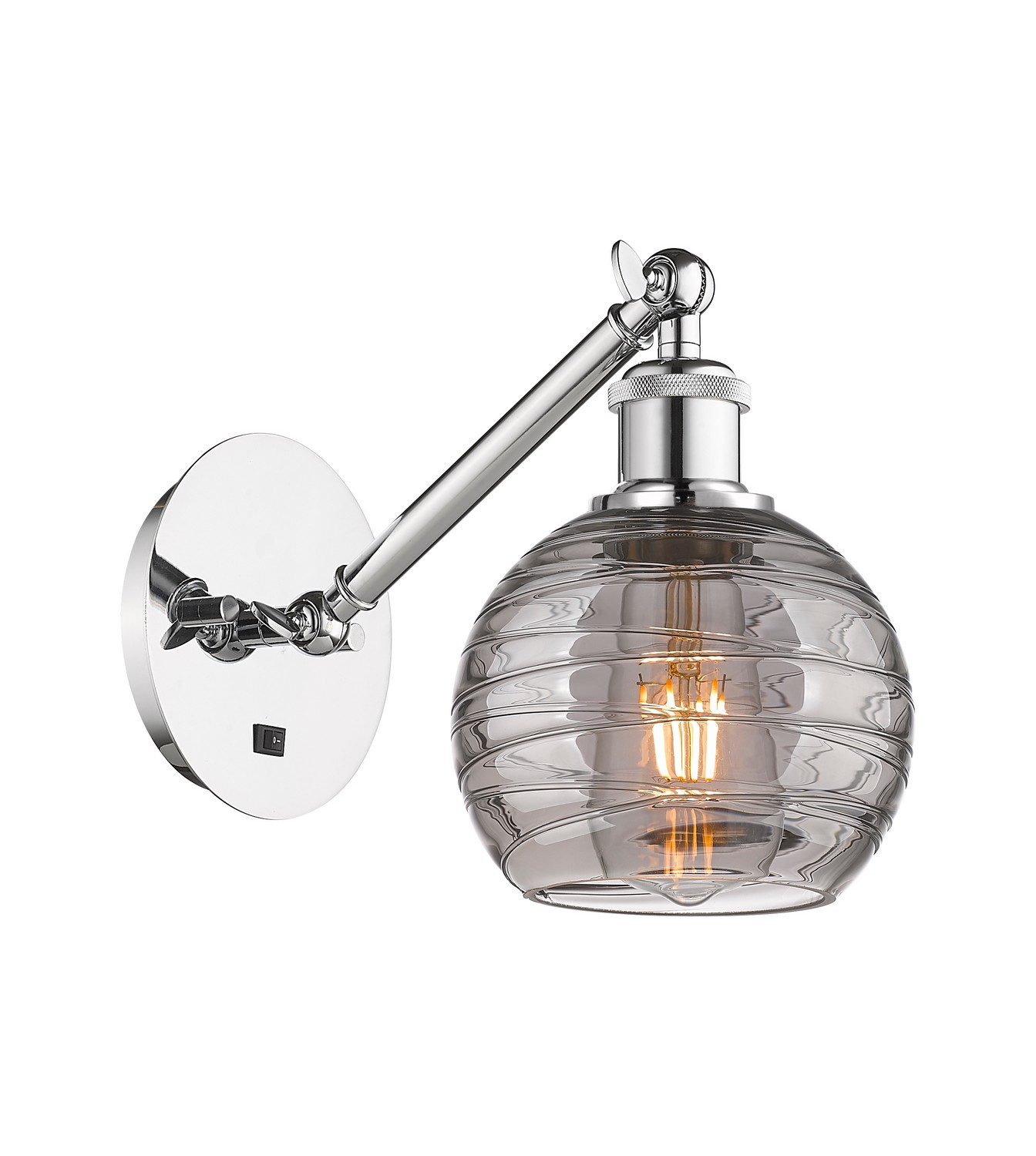 One Light Wall Sconce by Innovations - Ballston Collection, Polished Chrome Finish - 317-1W-PC-G1213-6SM