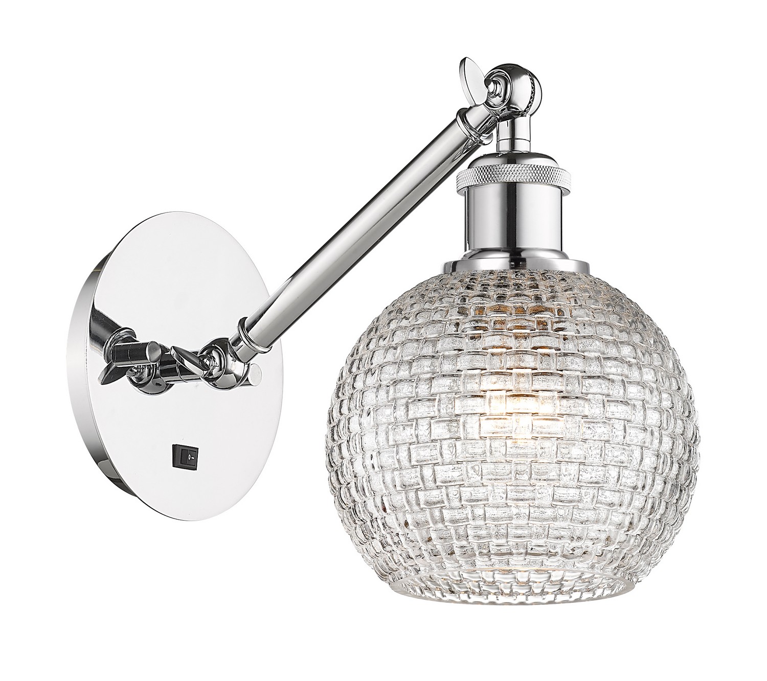 One Light Wall Sconce by Innovations - Ballston Collection, Polished Chrome Finish - 317-1W-PC-G122C-6CL