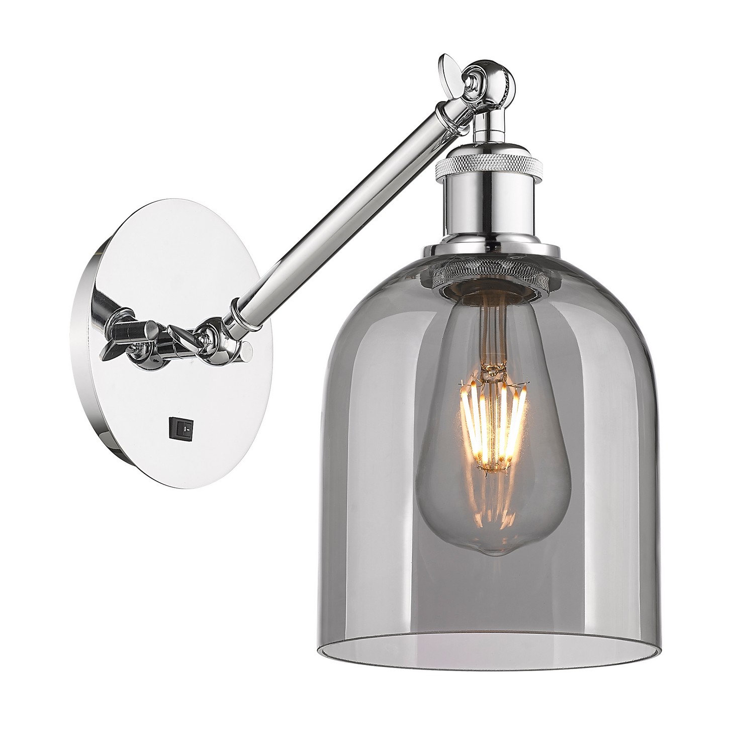 One Light Wall Sconce by Innovations - Ballston Collection, Polished Chrome Finish - 317-1W-PC-G558-6SM