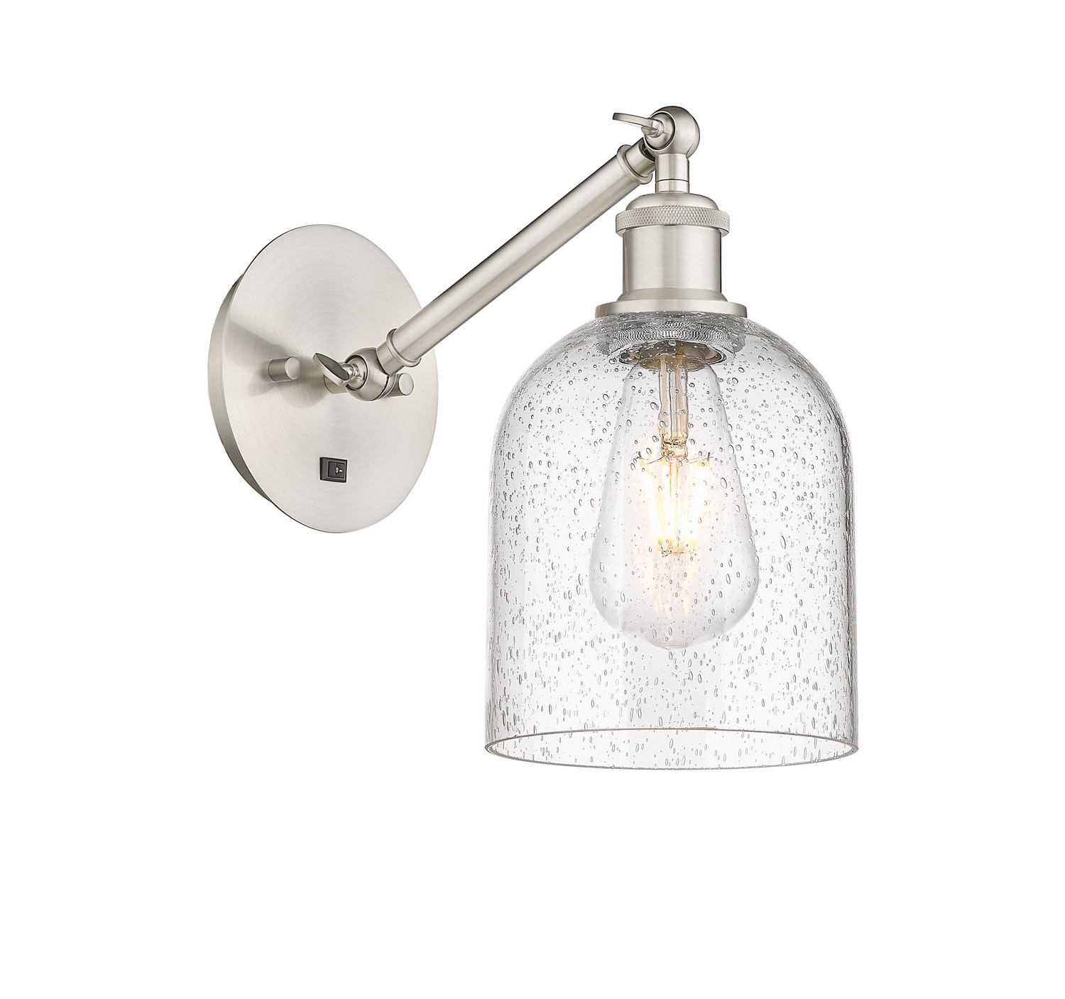 One Light Wall Sconce by Innovations - Ballston Collection, Brushed Satin Nickel Finish - 317-1W-SN-G558-6SDY