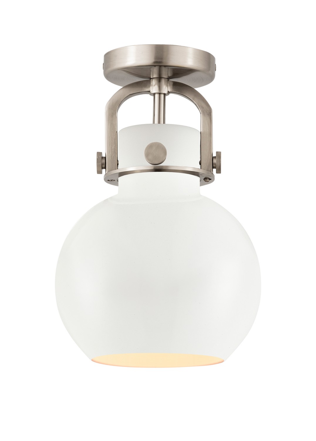 One Light Semi-Flush Mount by Innovations - Downtown Urban Collection, Satin Nickel Finish - 410-1F-SN-M410-8W
