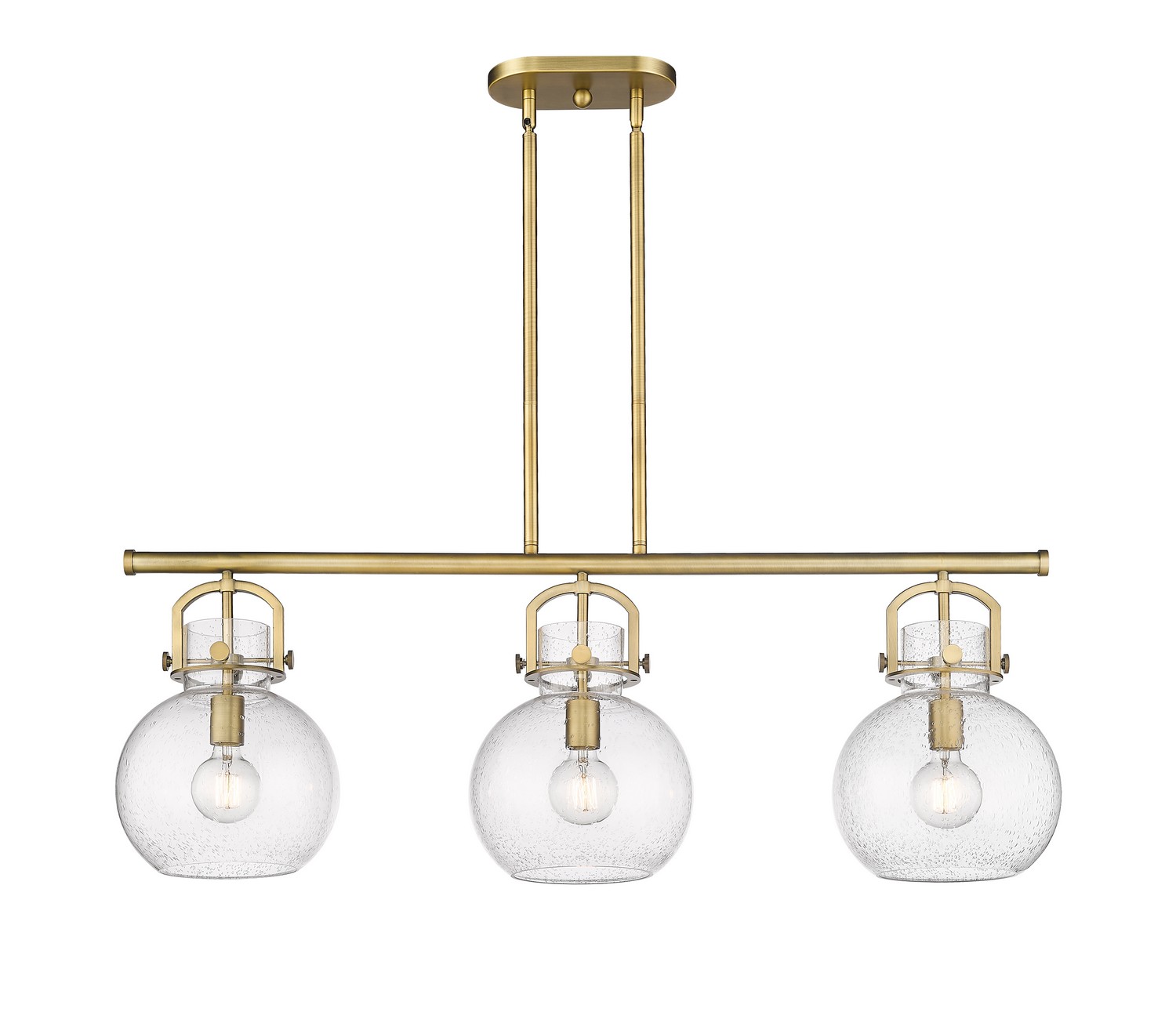 Three Light Island Pendant by Innovations - Downtown Urban Collection, Brushed Brass Finish - 410-3I-BB-G410-10SDY