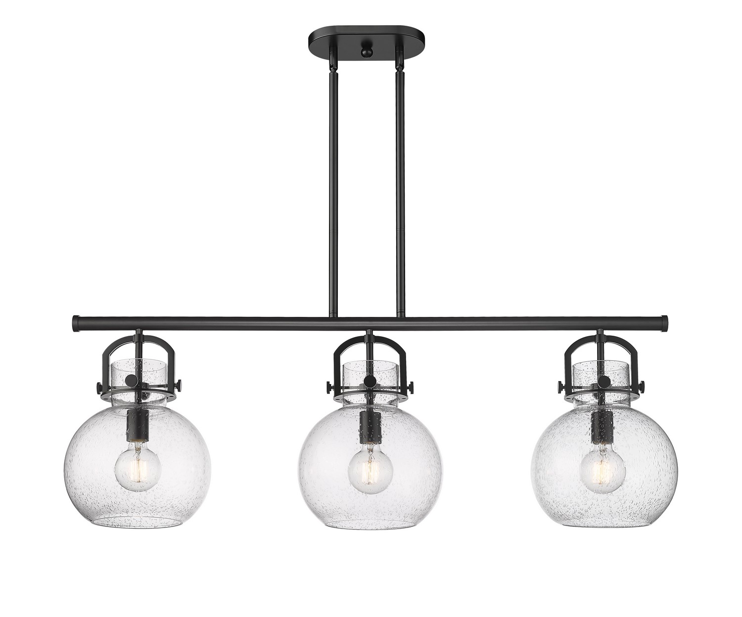 Three Light Island Pendant by Innovations - Downtown Urban Collection, Matte Black Finish - 410-3I-BK-G410-10SDY