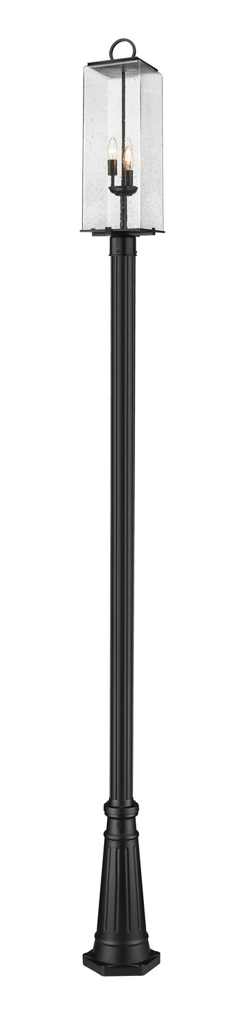 Photos - Chandelier / Lamp Z-Lite Black Outdoor Post Mount from the Sana Collection 592PHBR-519P-BK