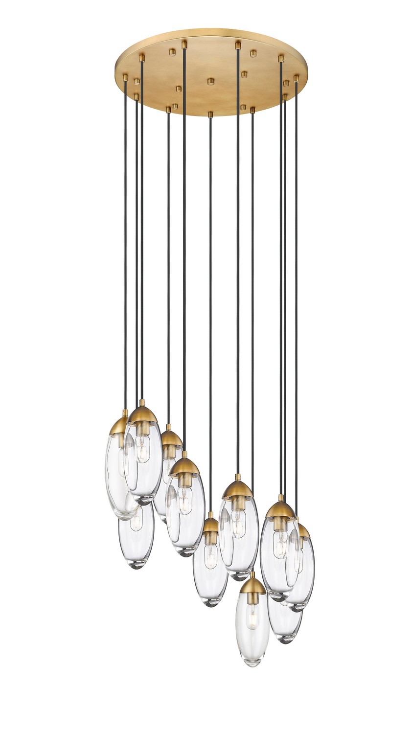 Photos - Chandelier / Lamp Z-Lite Rubbed Brass Chandelier from the Arden Collection 651P-11R-RB