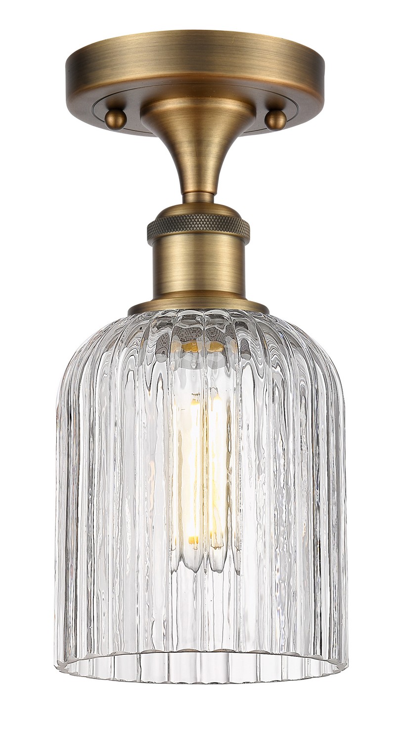 One Light Semi-Flush Mount by Innovations - Ballston Collection, Brushed Brass Finish - 516-1C-BB-G559-5CL
