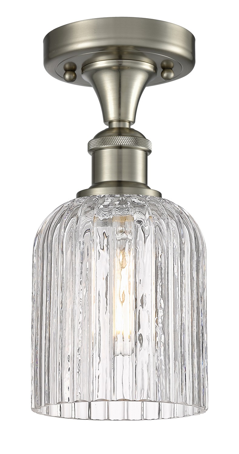 One Light Semi-Flush Mount by Innovations - Ballston Collection, Brushed Satin Nickel Finish - 516-1C-SN-G559-5CL