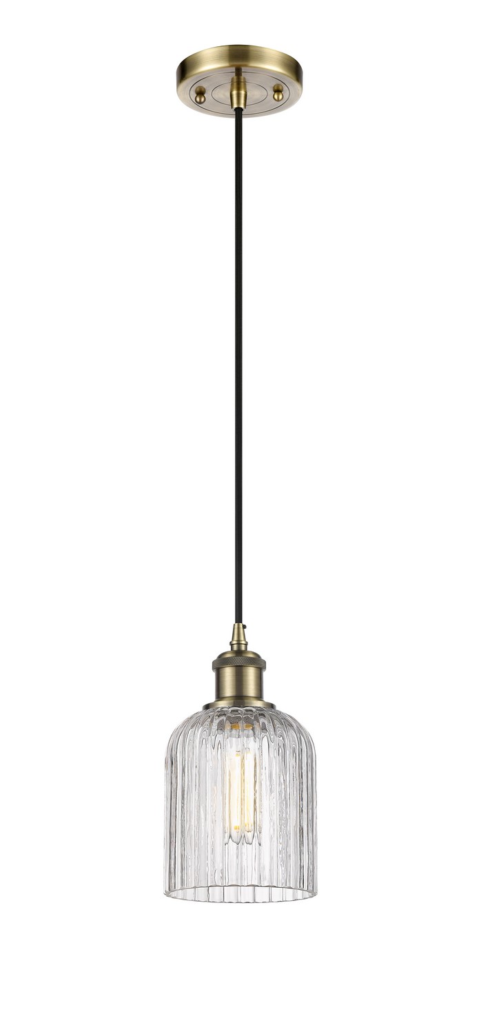 One Light Mini Pendant by Innovations - Ballston Collection, Antique Brass Finish - 516-1P-AB-G559-5CL