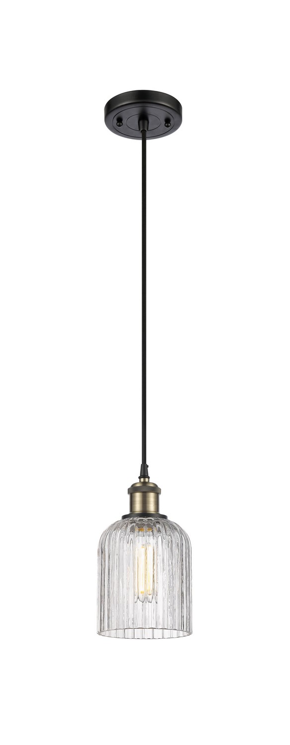 One Light Mini Pendant by Innovations - Ballston Collection, Black Antique Brass Finish - 516-1P-BAB-G559-5CL