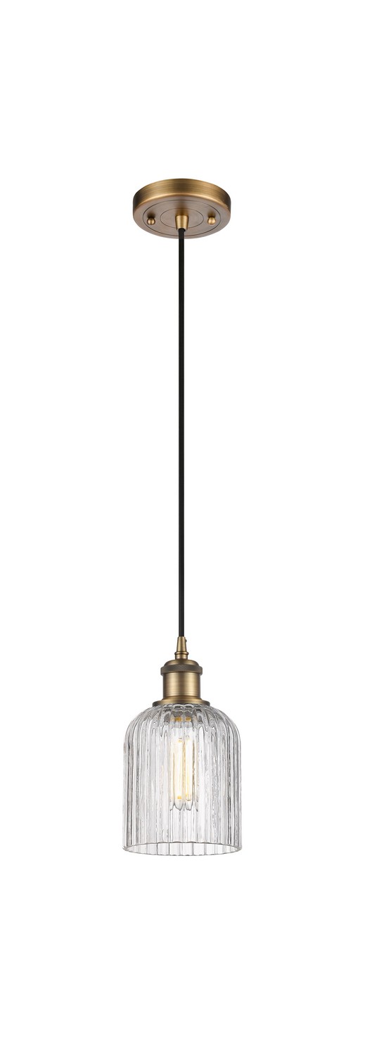 One Light Mini Pendant by Innovations - Ballston Collection, Brushed Brass Finish - 516-1P-BB-G559-5CL