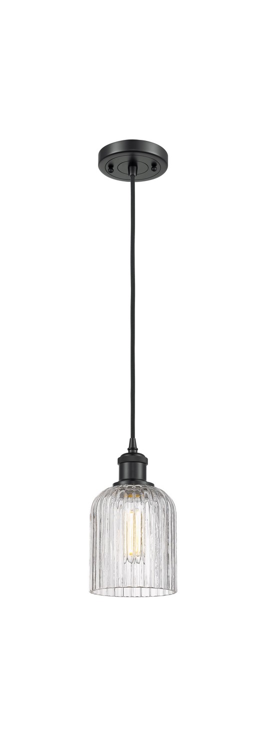 One Light Mini Pendant by Innovations - Ballston Collection, Matte Black Finish - 516-1P-BK-G559-5CL