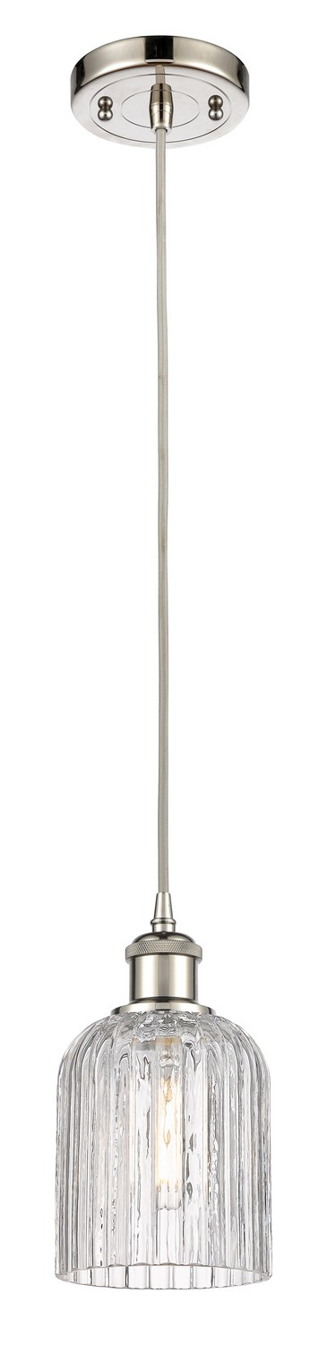 One Light Mini Pendant by Innovations - Ballston Collection, Polished Nickel Finish - 516-1P-PN-G559-5CL