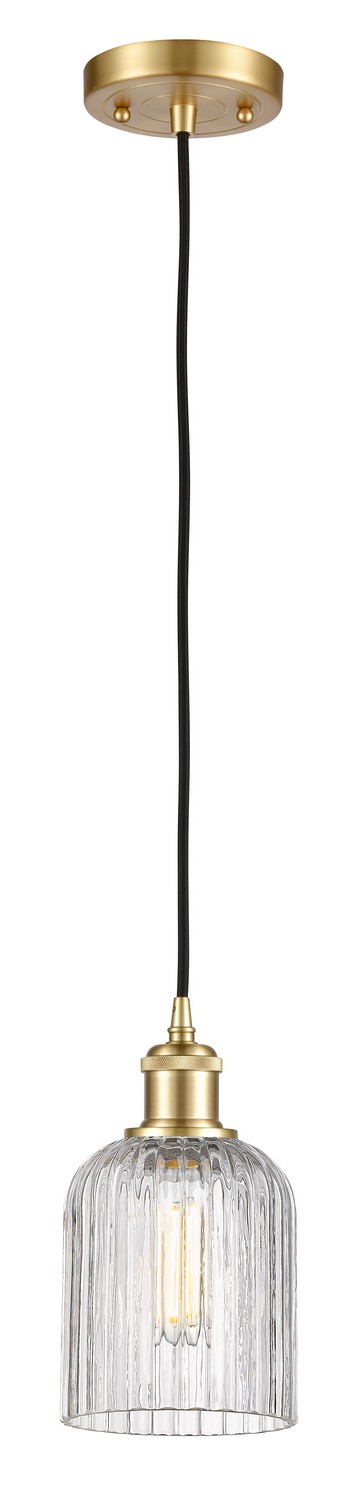 One Light Mini Pendant by Innovations - Ballston Collection, Satin Gold Finish - 516-1P-SG-G559-5CL