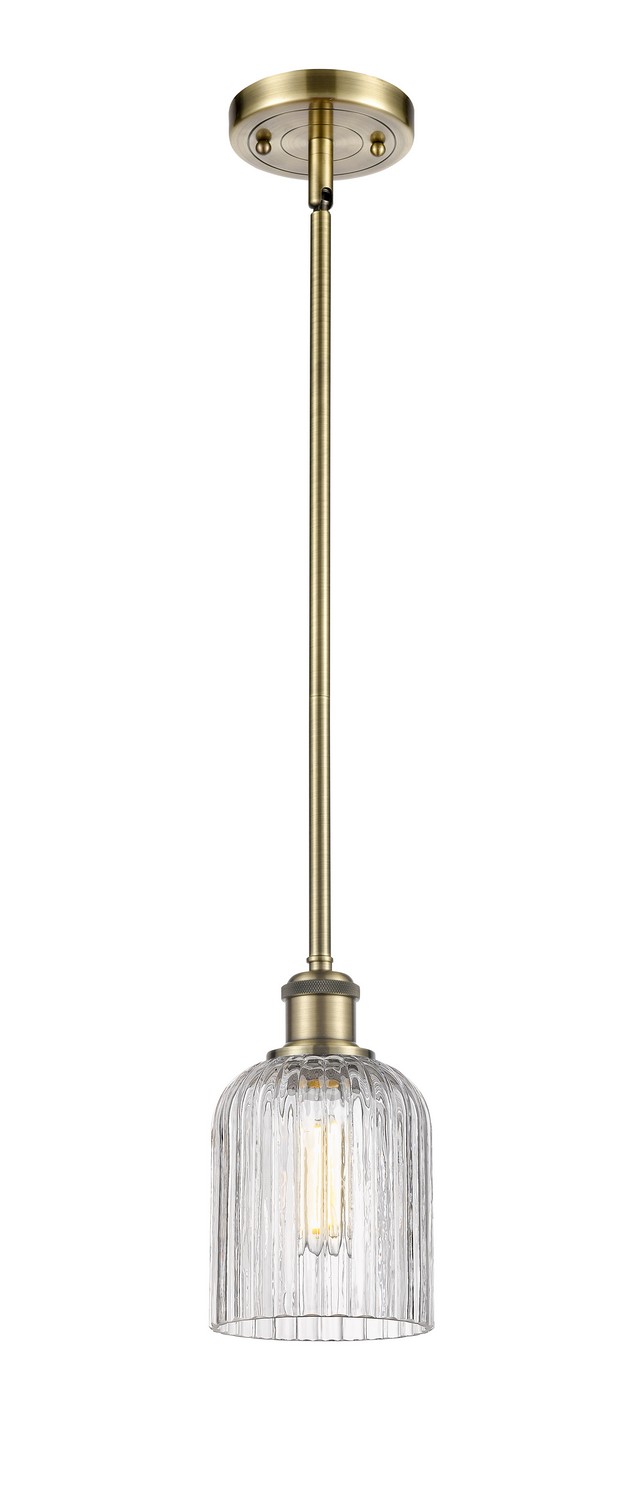 One Light Mini Pendant by Innovations - Ballston Collection, Antique Brass Finish - 516-1S-AB-G559-5CL