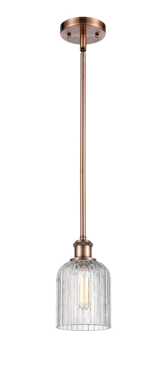 One Light Mini Pendant by Innovations - Ballston Collection, Antique Copper Finish - 516-1S-AC-G559-5CL