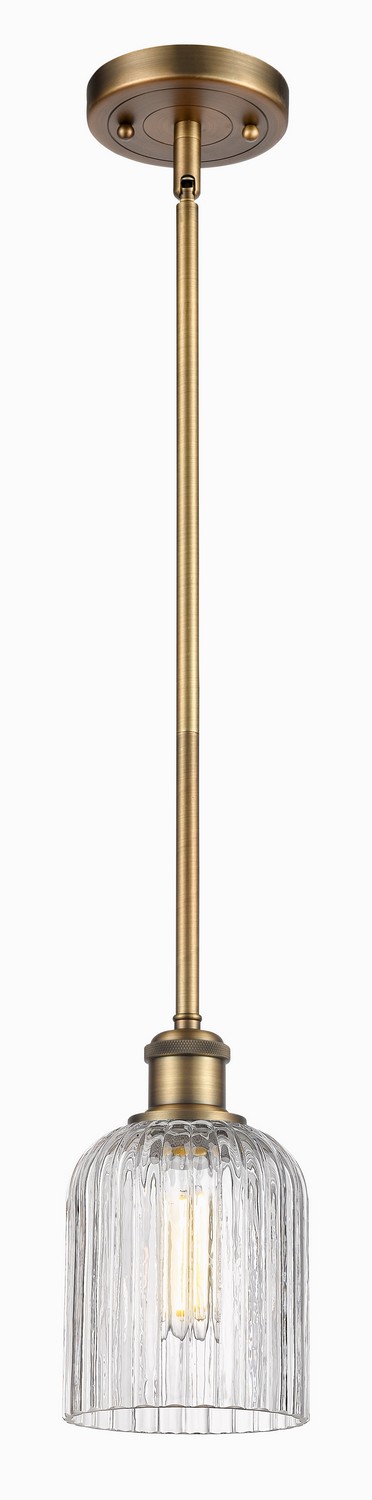 One Light Mini Pendant by Innovations - Ballston Collection, Brushed Brass Finish - 516-1S-BB-G559-5CL