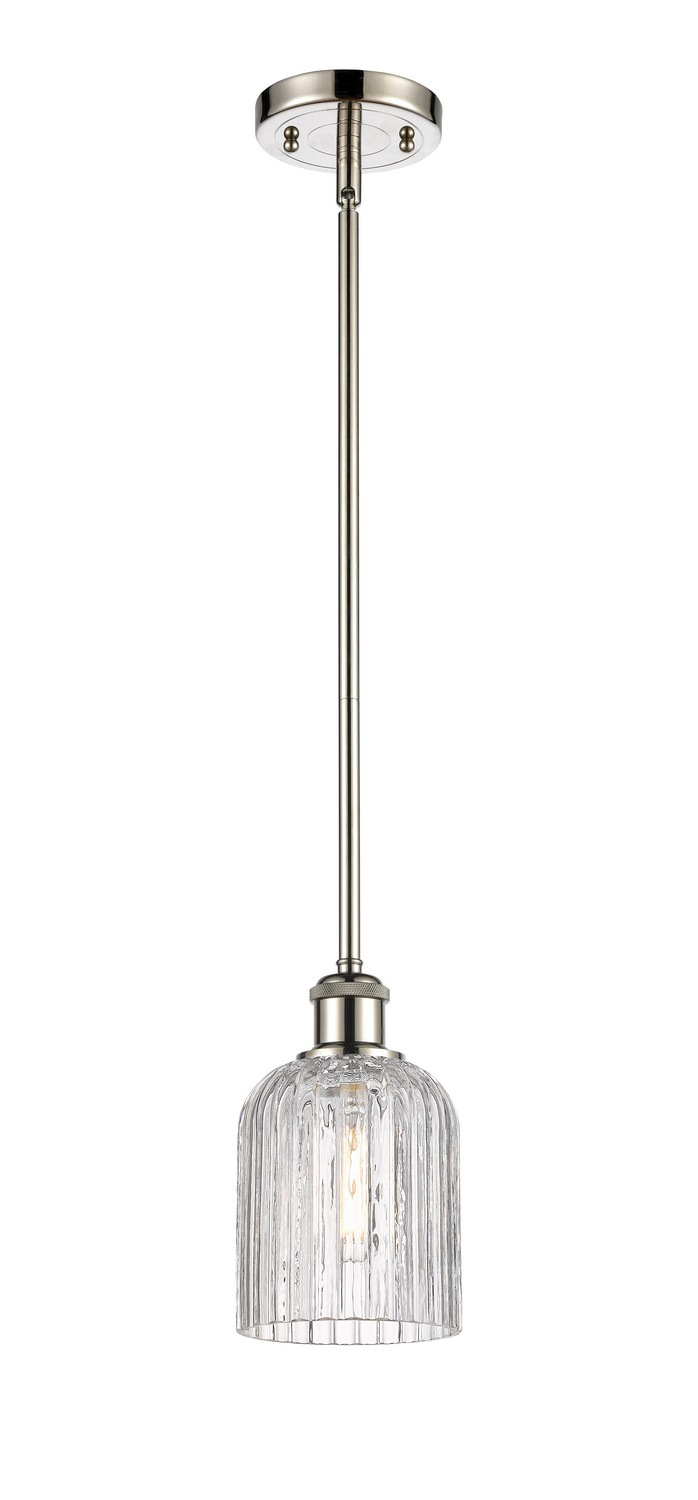 One Light Mini Pendant by Innovations - Ballston Collection, Polished Nickel Finish - 516-1S-PN-G559-5CL