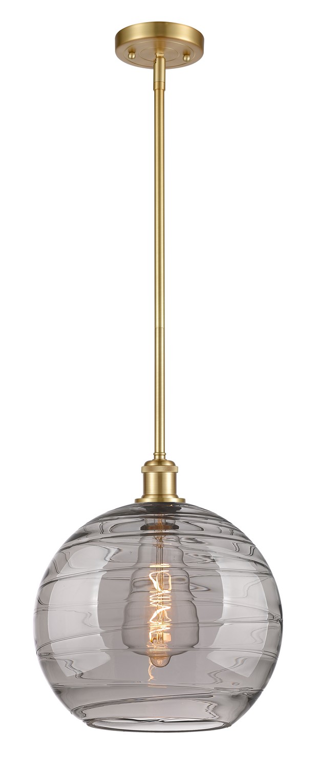 One Light Mini Pendant by Innovations - Ballston Collection, Satin Gold Finish - 516-1S-SG-G1213-12SM