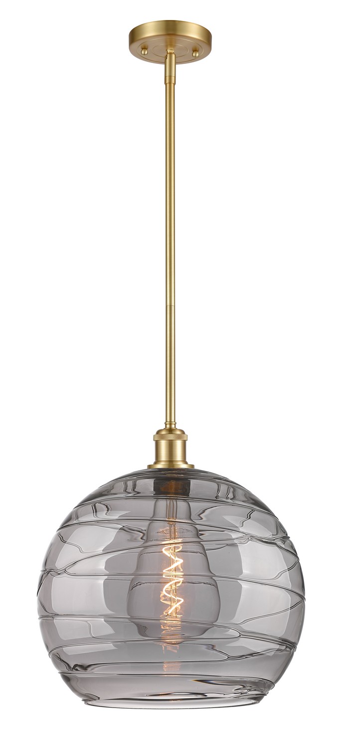 One Light Pendant by Innovations - Ballston Collection, Satin Gold Finish - 516-1S-SG-G1213-14SM