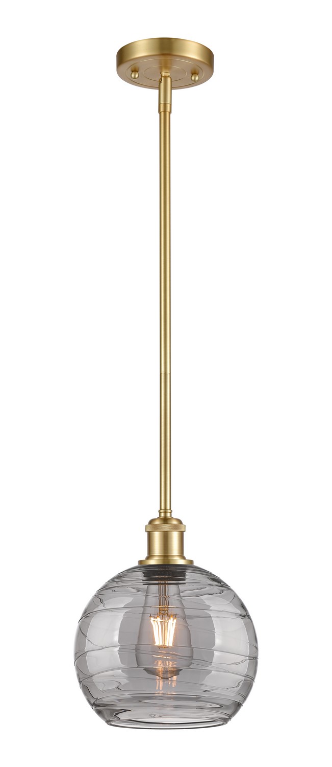One Light Mini Pendant by Innovations - Ballston Collection, Satin Gold Finish - 516-1S-SG-G1213-8SM