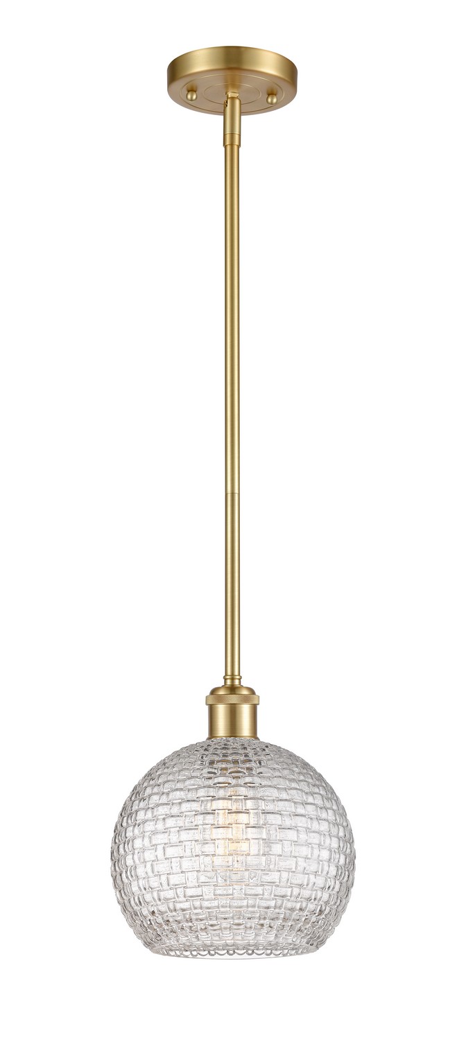 One Light Mini Pendant by Innovations - Ballston Collection, Satin Gold Finish - 516-1S-SG-G122C-8CL