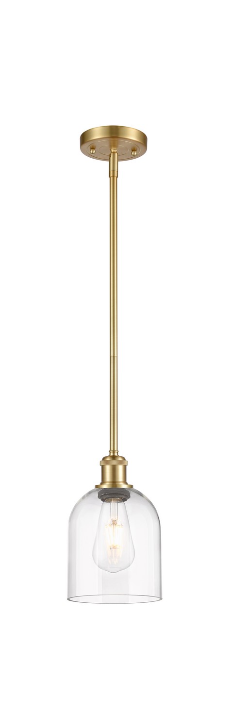 One Light Mini Pendant by Innovations - Ballston Collection, Satin Gold Finish - 516-1S-SG-G558-6CL