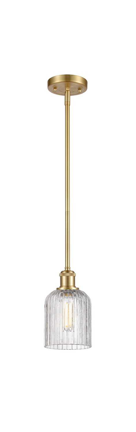 One Light Mini Pendant by Innovations - Ballston Collection, Satin Gold Finish - 516-1S-SG-G559-5CL