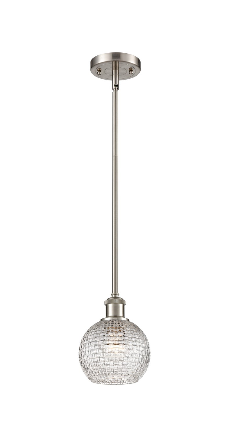 One Light Mini Pendant by Innovations - Ballston Collection, Brushed Satin Nickel Finish - 516-1S-SN-G122C-6CL