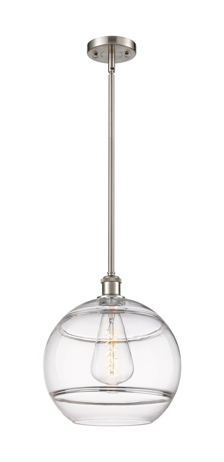 One Light Mini Pendant by Innovations - Ballston Collection, Brushed Satin Nickel Finish - 516-1S-SN-G556-12CL
