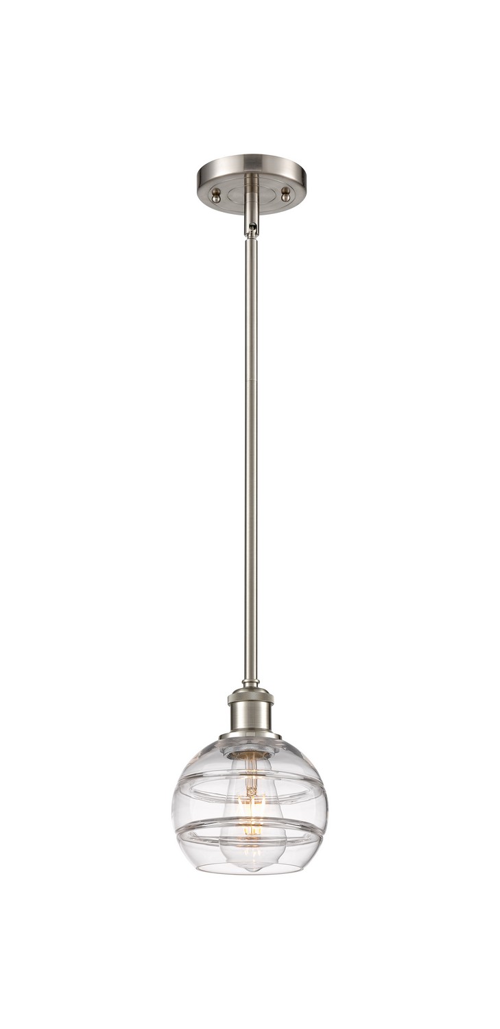 One Light Mini Pendant by Innovations - Ballston Collection, Brushed Satin Nickel Finish - 516-1S-SN-G556-6CL