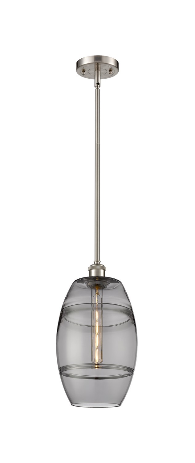 One Light Mini Pendant by Innovations - Ballston Collection, Brushed Satin Nickel Finish - 516-1S-SN-G557-8SM
