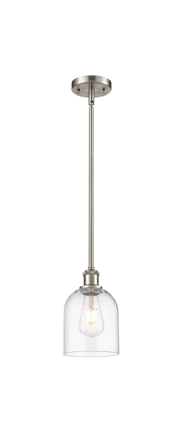 One Light Mini Pendant by Innovations - Ballston Collection, Brushed Satin Nickel Finish - 516-1S-SN-G558-6CL