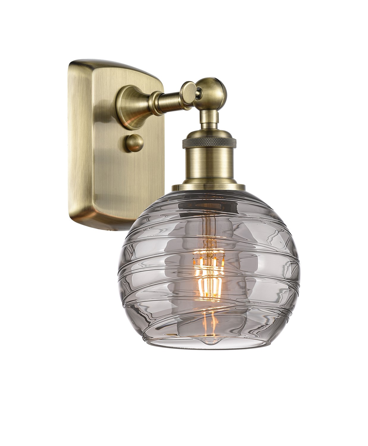 One Light Wall Sconce by Innovations - Ballston Collection, Antique Brass Finish - 516-1W-AB-G1213-6SM