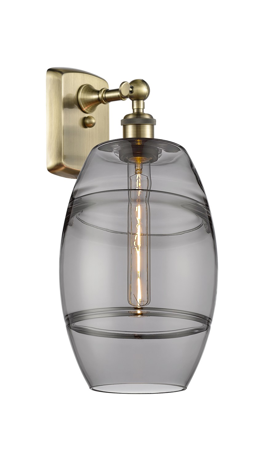 One Light Wall Sconce by Innovations - Ballston Collection, Antique Brass Finish - 516-1W-AB-G557-8SM
