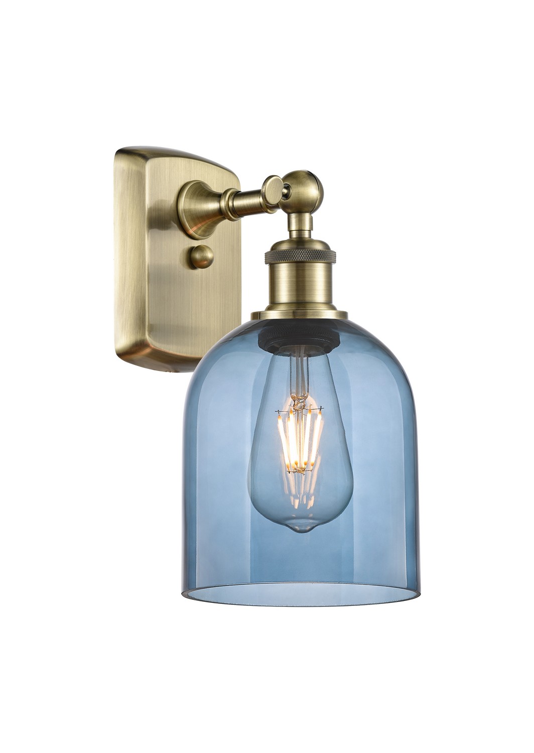 One Light Wall Sconce by Innovations - Ballston Collection, Antique Brass Finish - 516-1W-AB-G558-6BL
