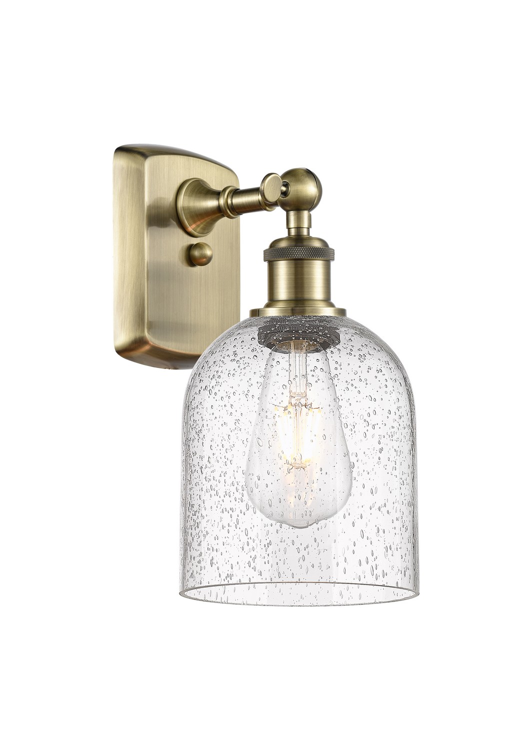 One Light Wall Sconce by Innovations - Ballston Collection, Antique Brass Finish - 516-1W-AB-G558-6SDY