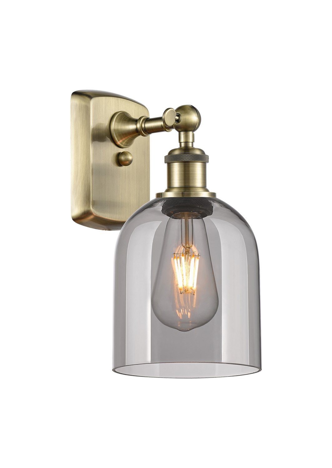 One Light Wall Sconce by Innovations - Ballston Collection, Antique Brass Finish - 516-1W-AB-G558-6SM