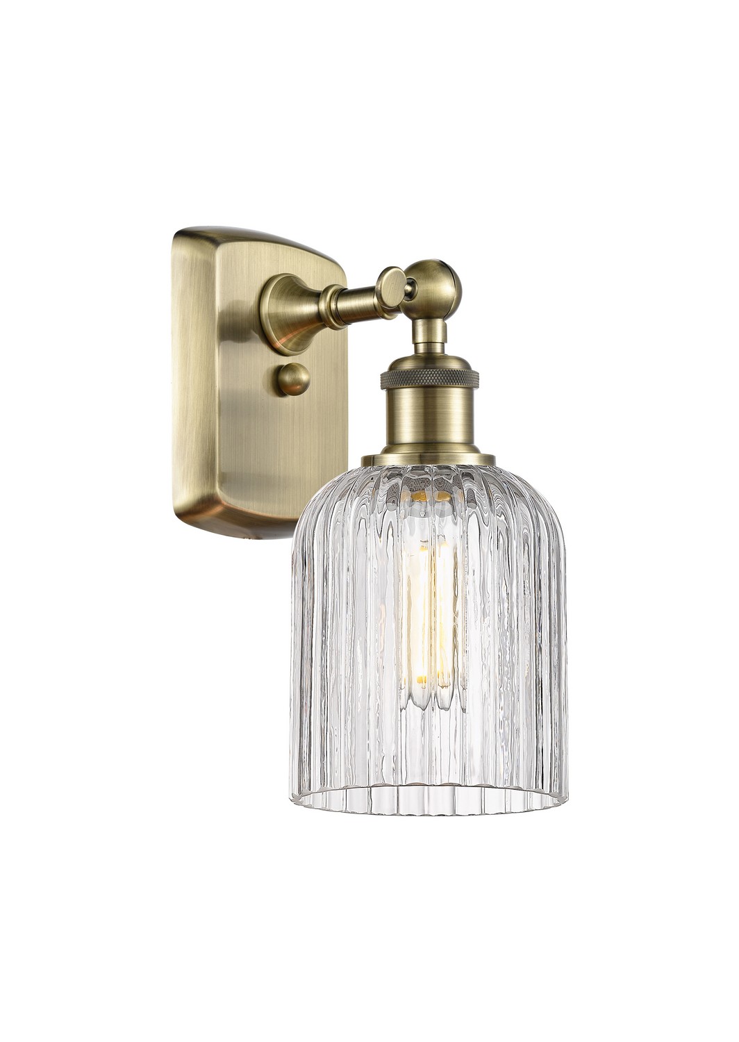 One Light Wall Sconce by Innovations - Ballston Collection, Antique Brass Finish - 516-1W-AB-G559-5CL