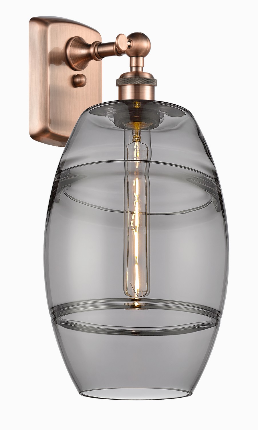 One Light Wall Sconce by Innovations - Ballston Collection, Antique Copper Finish - 516-1W-AC-G557-8SM