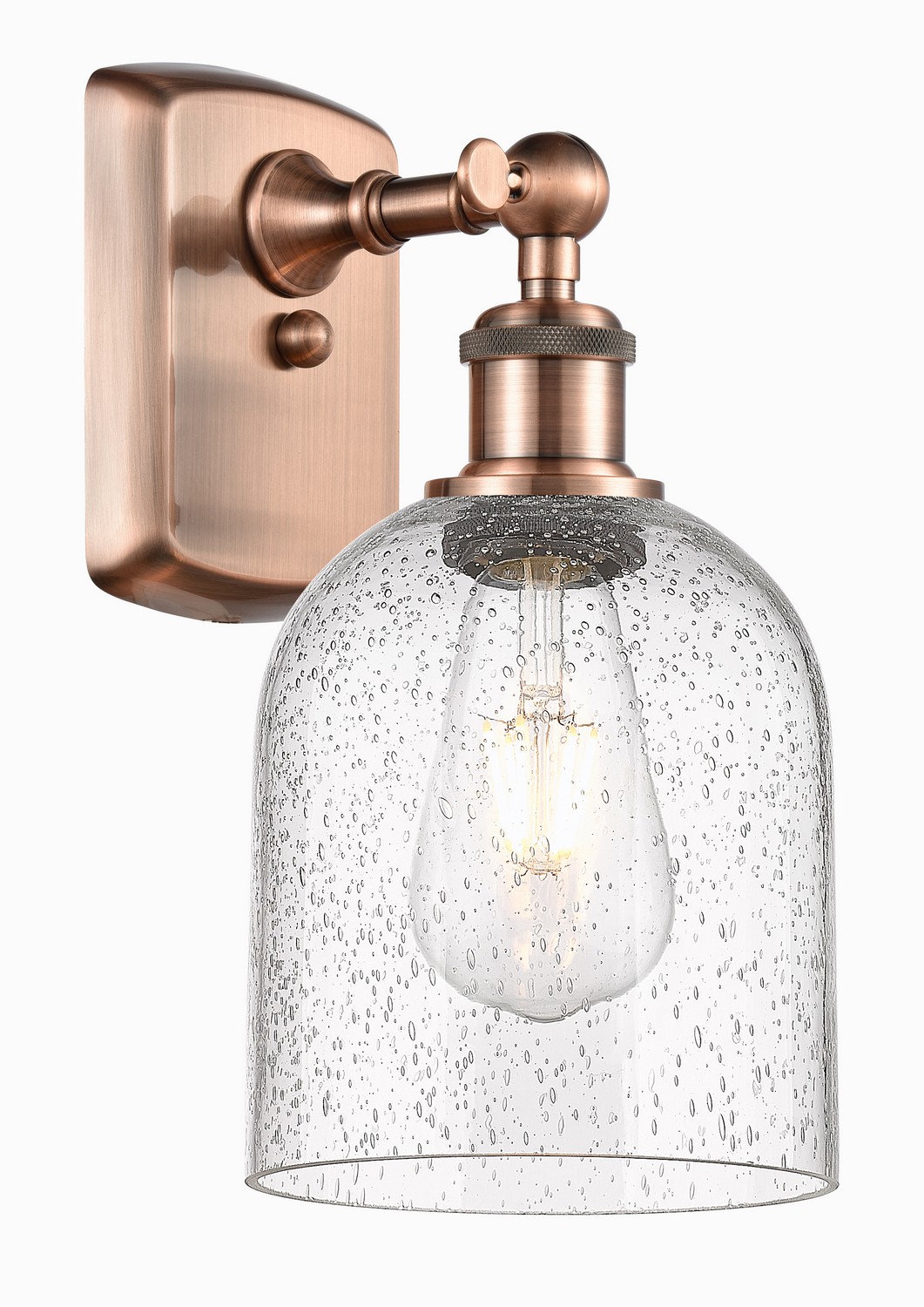 One Light Wall Sconce by Innovations - Ballston Collection, Antique Copper Finish - 516-1W-AC-G558-6SDY