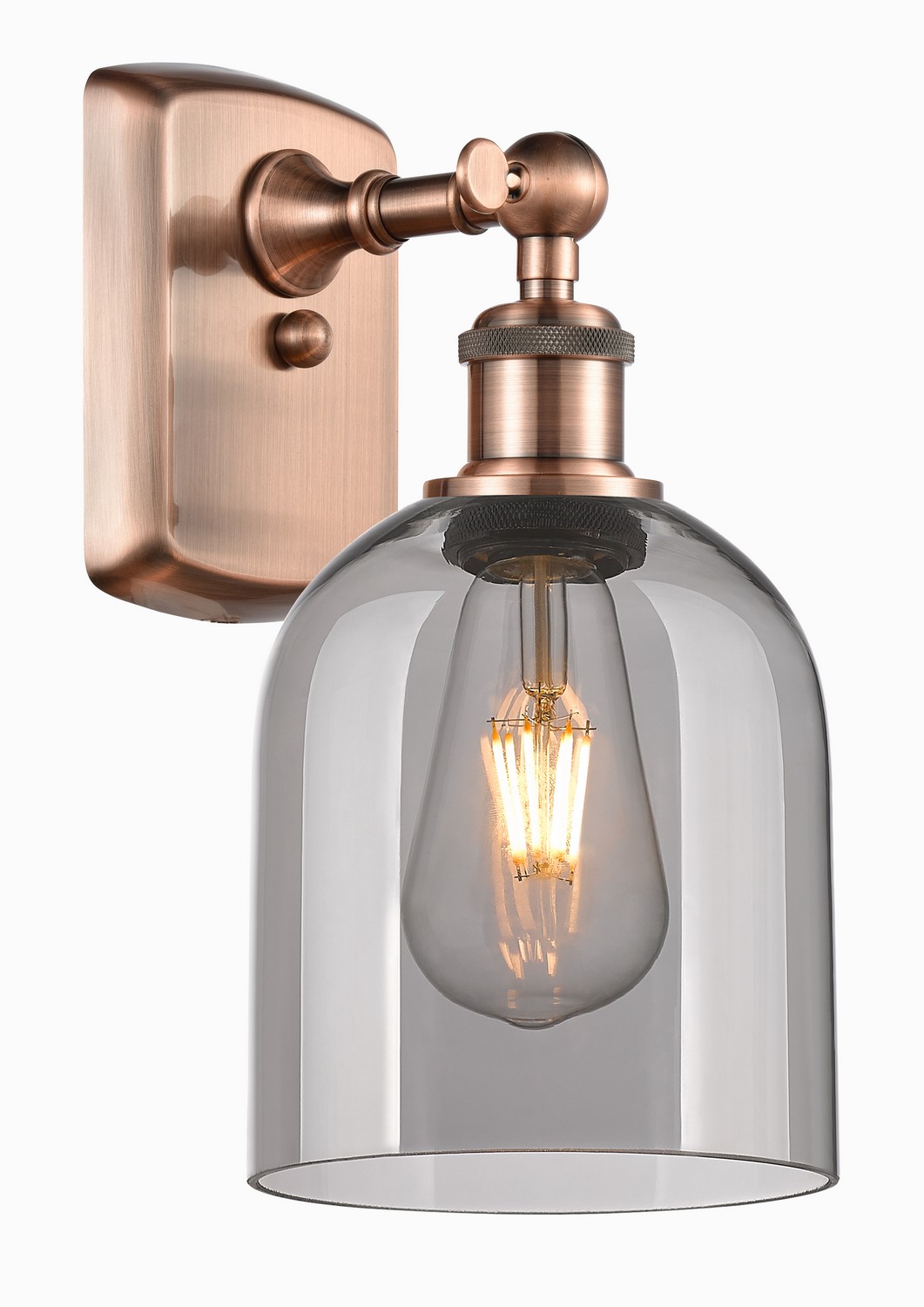 One Light Wall Sconce by Innovations - Ballston Collection, Antique Copper Finish - 516-1W-AC-G558-6SM