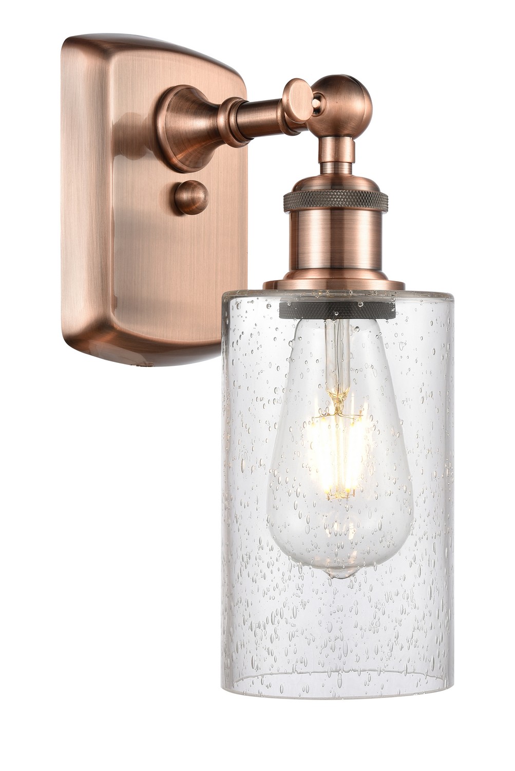 One Light Wall Sconce by Innovations - Ballston Collection, Antique Copper Finish - 516-1W-AC-G804