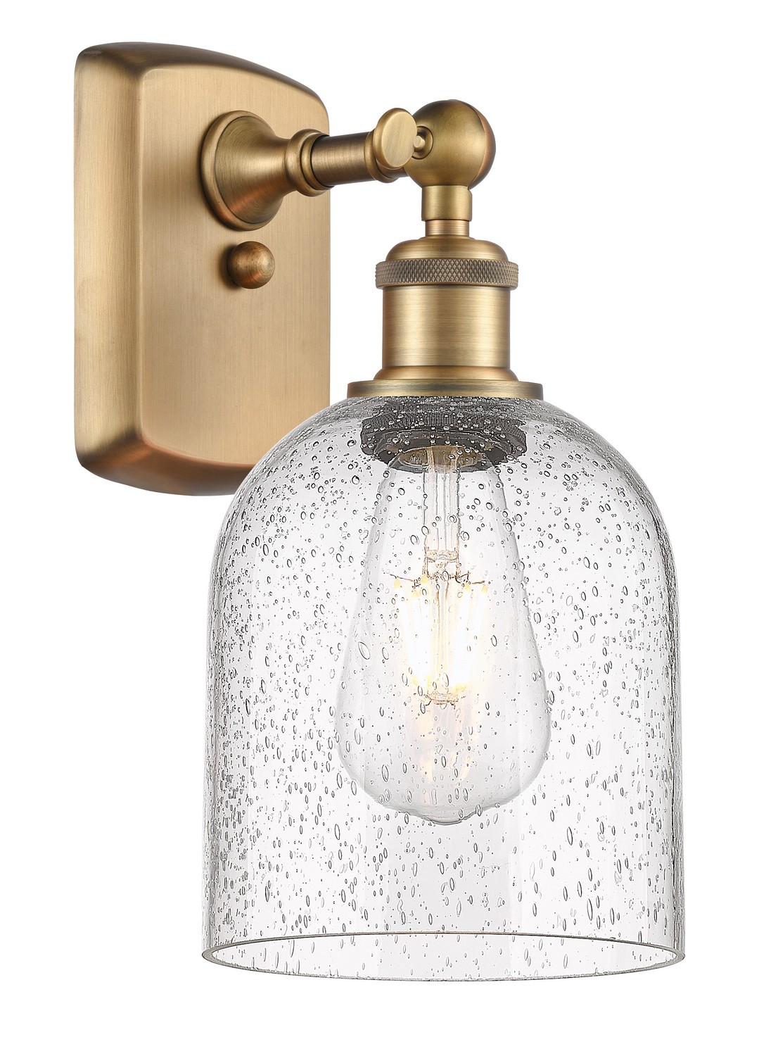 One Light Wall Sconce by Innovations - Ballston Collection, Brushed Brass Finish - 516-1W-BB-G558-6SDY