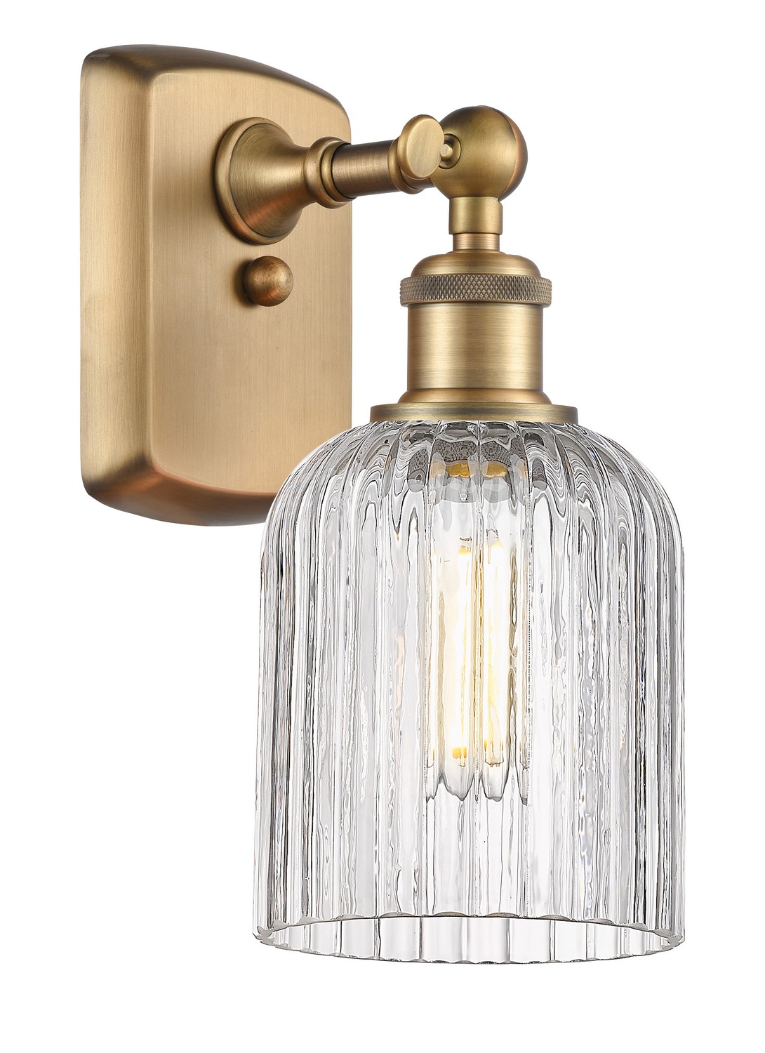 One Light Wall Sconce by Innovations - Ballston Collection, Brushed Brass Finish - 516-1W-BB-G559-5CL