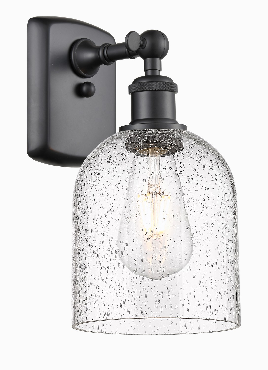 One Light Wall Sconce by Innovations - Ballston Collection, Matte Black Finish - 516-1W-BK-G558-6SDY